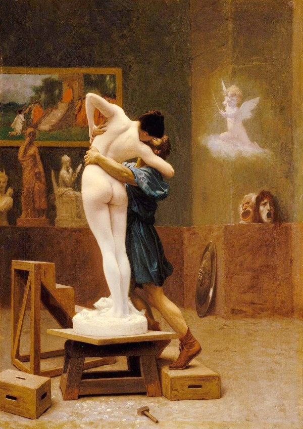 Pygmalion and Galatea in love by Jean-Leon Gerome
